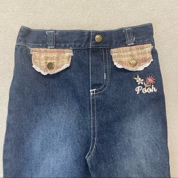 Disney Winnie The Pooh Denim Blue Jeans Size 18 Months Baby - Picture 3 of 7